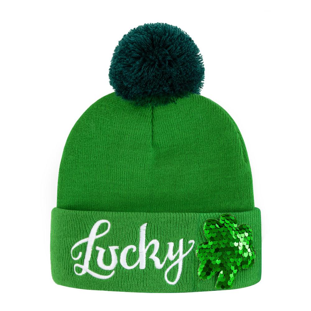 New Irish Embroidered Green Wool Hat for St. Patrick's Day Party Costume