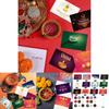 Diwali Theme Invitation Card Pack With Decorative Stickers And Envelopes For Celebrations