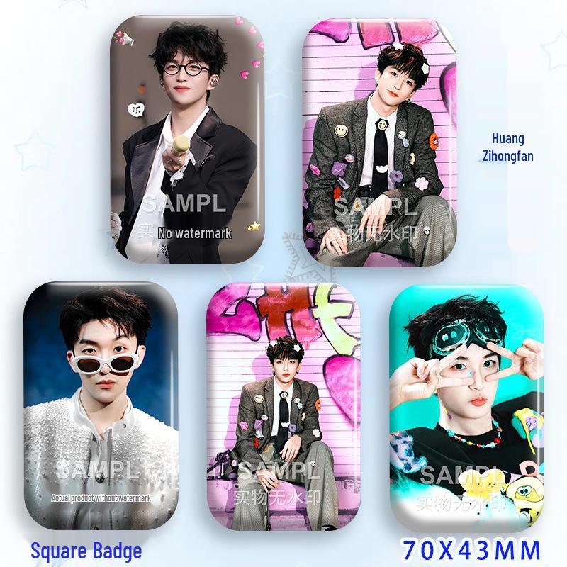 Huang Zihongfan Laser Star Idol Badge Brooch Pendant