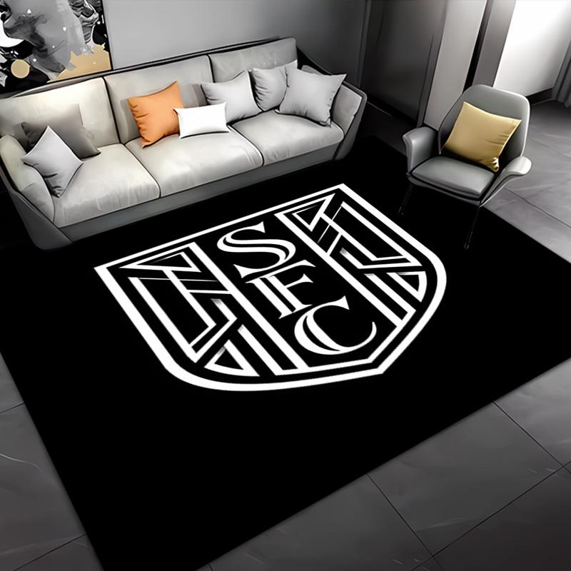 1pc Santos SFC logo Entrance Mat, Non-Slip Mat Area Rug,Room Decor, Outdoor Decor, Kitchen Rug,Doormat - Machine Washable, Easy to Clean