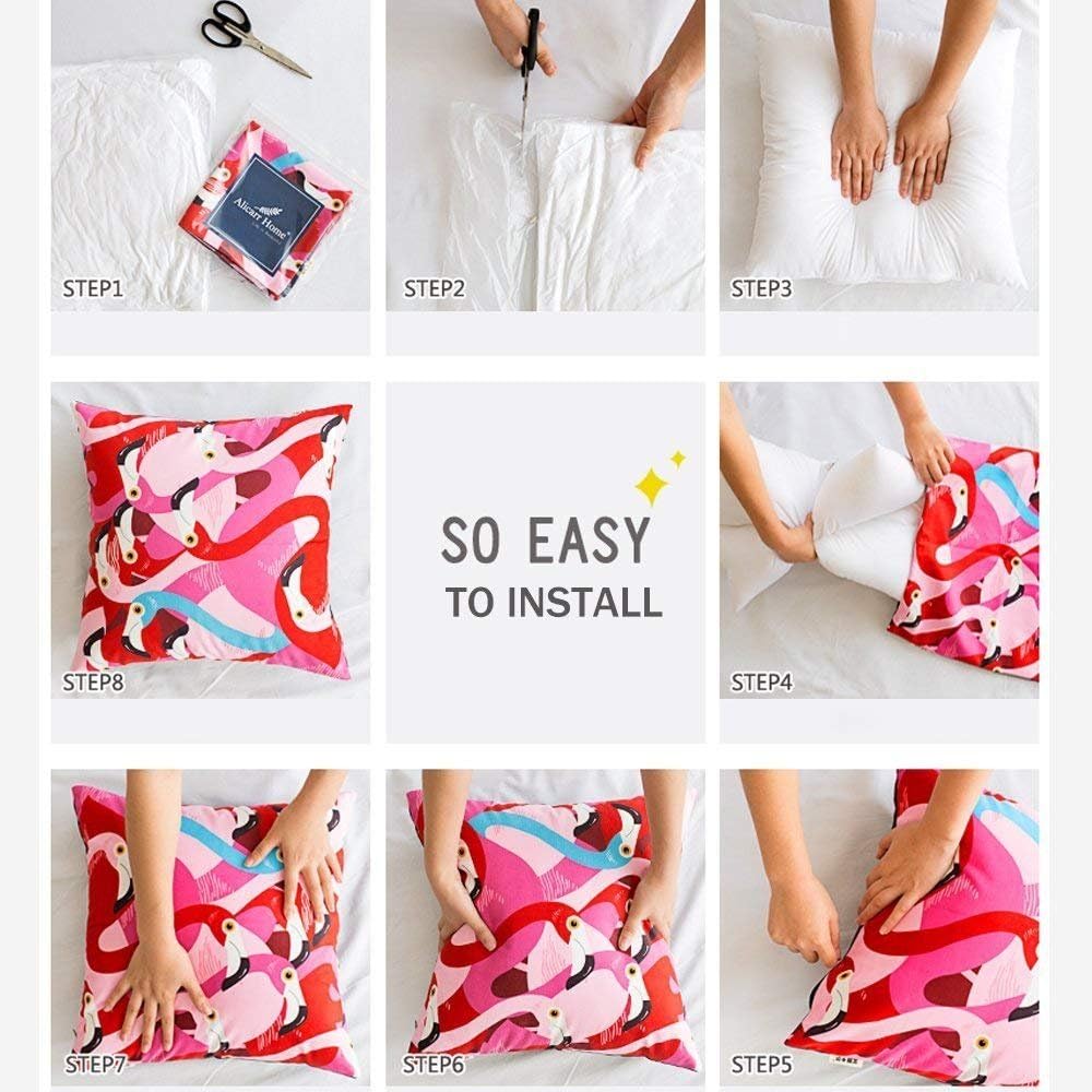 Personalized Throw Pillow Covers Custom Pillow Case with Photo Text Image, Square Pillowcase Cushion Covers for Sofa Couch Bed
