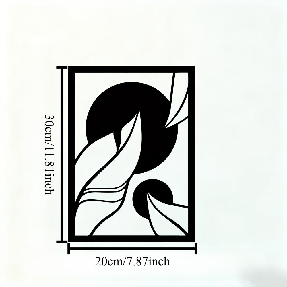 Modern Abstract Metal Wall Art Minimalist Iron Sculpture Weatherproof Indoor Outdoor Decor Two Sizes