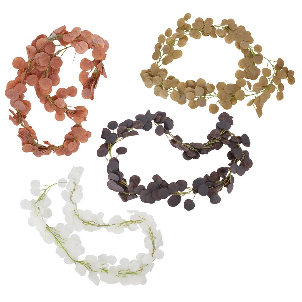 Fake Leaves Fabric Simulated Exquisite Greenery Eucalyptus Garland for Home Wedding