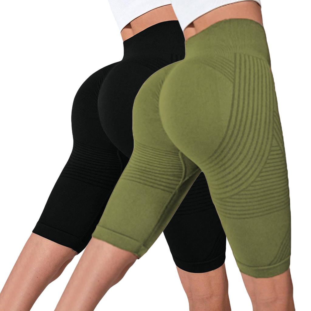 Pantalon de fitness sans couture décontracté pour femme, 2 pièces, avec effet push-up, coupe moulante et taille haute, pantalon de yoga Seach
