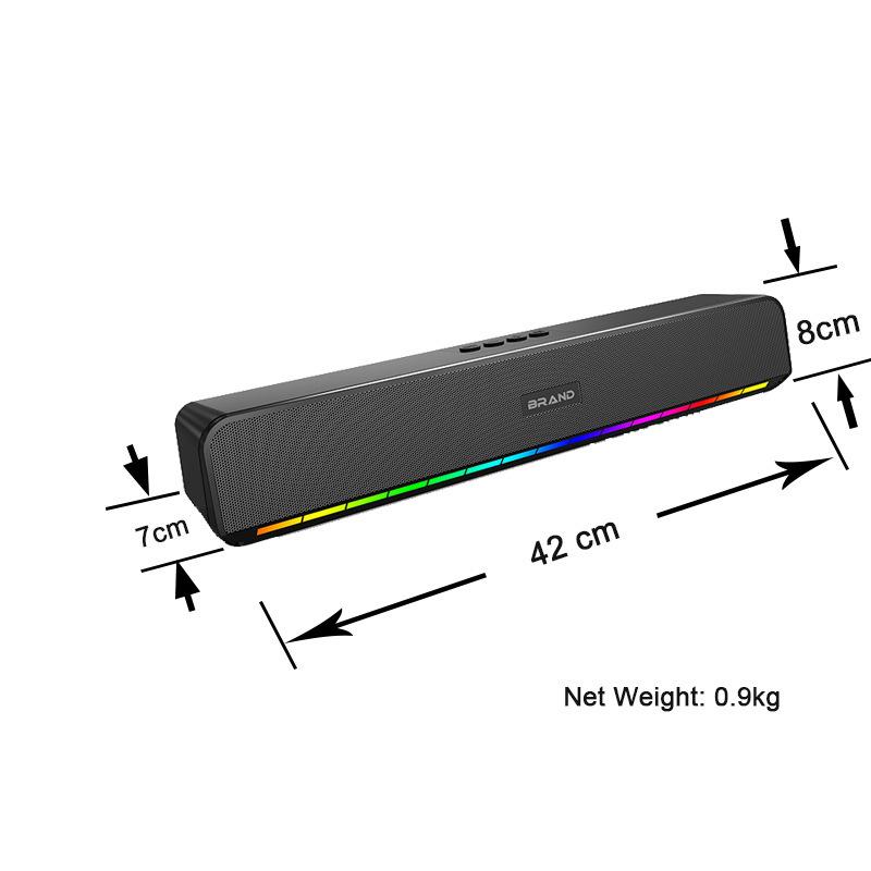 Wireless Bluetooth Soundbar with Heavy Bass & RGB Lighting