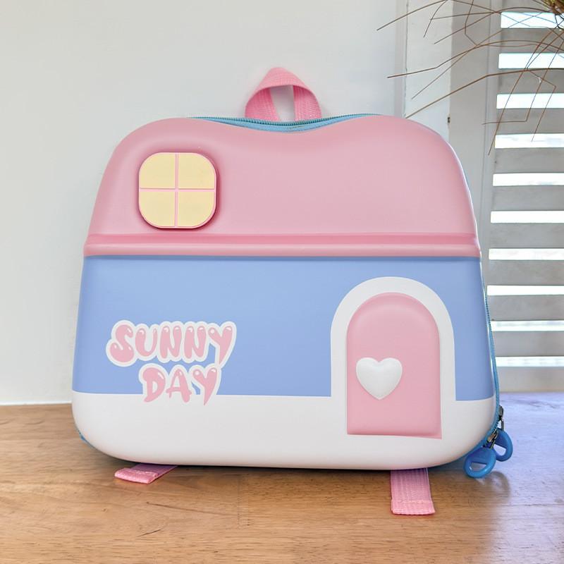 Lovely Kids Genderneutral Backpack With Adorable House Design Perfect For Kindergarten