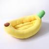 Washable Cartoon Banana Pet Bed for Small/Medium Dogs & Cats - All-Season Use