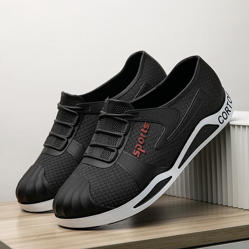 Niskie buty robocze outdoorowe, krótkie buty do brodzenia w deszczu, buty do wody, chłopięce buty wodoodporne na plażę do wędkowania, płytkie buty gumowe