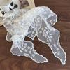Sweet Triangle One-Piece Belted Overlap Lace Skirt Apron  Lace Trim Half Skirt Butt Curtain Spring Headscarf Accessories