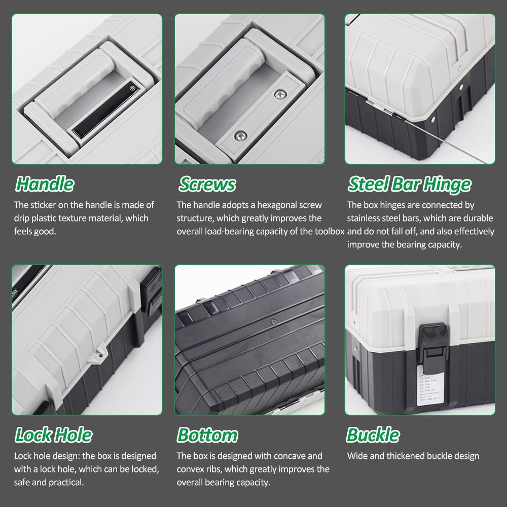 Plastic Storage Toolbox, 3-Layer Portable Tool Box, Hobby or Craft Storage Toolbox, Multiplication