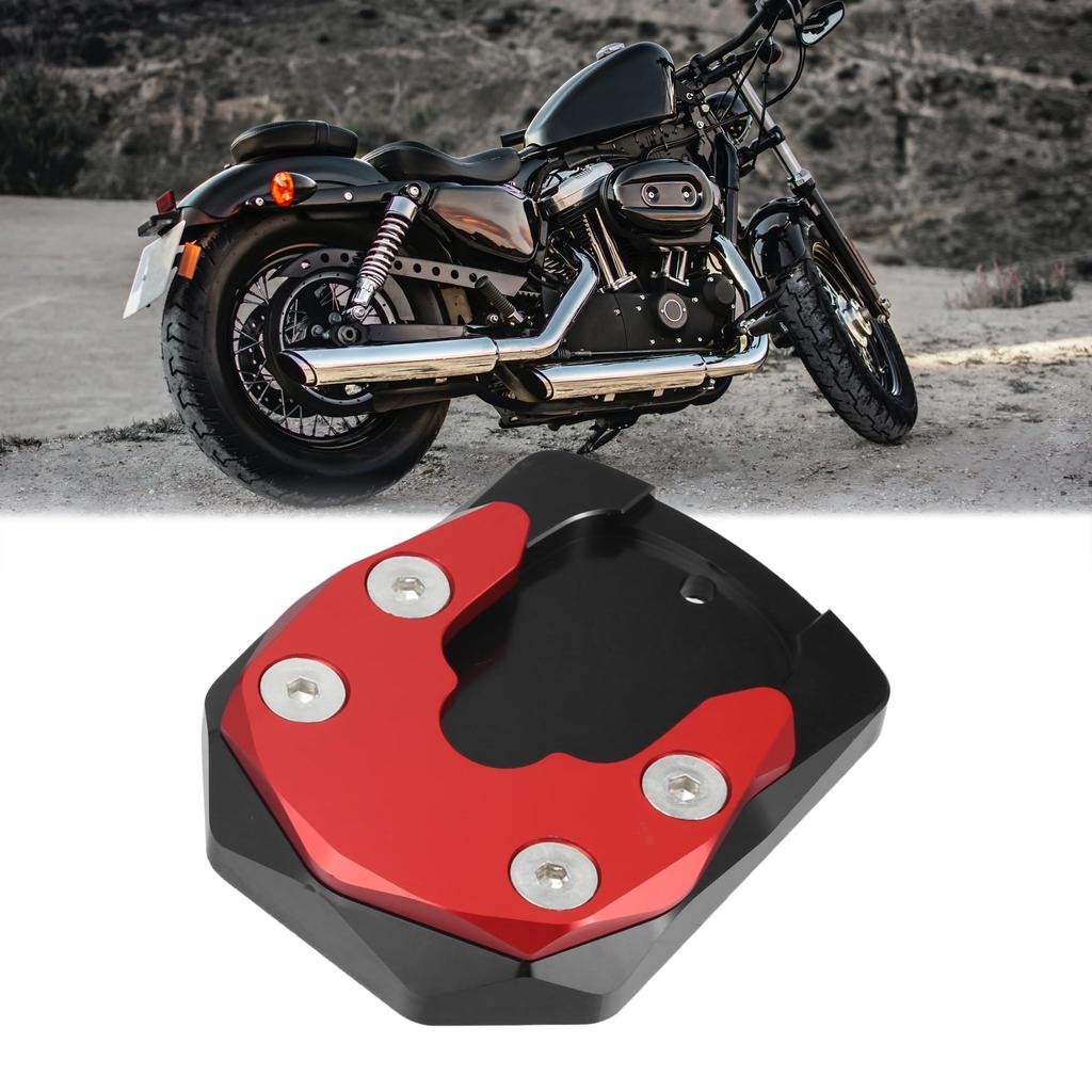 uxcell Motorcycle Kickstand Extension Extension Pad Side Stand Support Plate for Yamaha YZF-R15 2017-2022 1 Set Red
