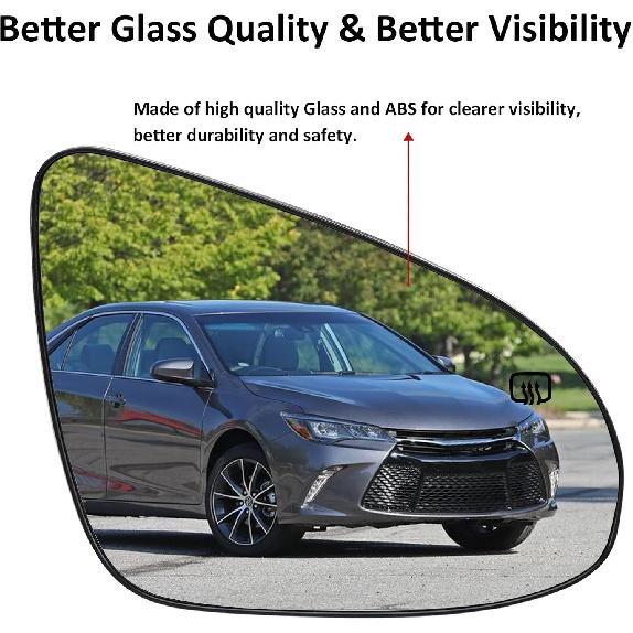Passenger Side Mirror Replacement For Toyota Camry 2012 2013 2014 2015 2016 2017, Avalon 2013 2014 2015 2016 2017 2018 Hybrid - Right Side Mirror