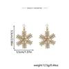 Pendant Crystal Imitation Pearl Snowflake Luxury Fashion Earrings for Women Christmas Party Jewelry Gifts
