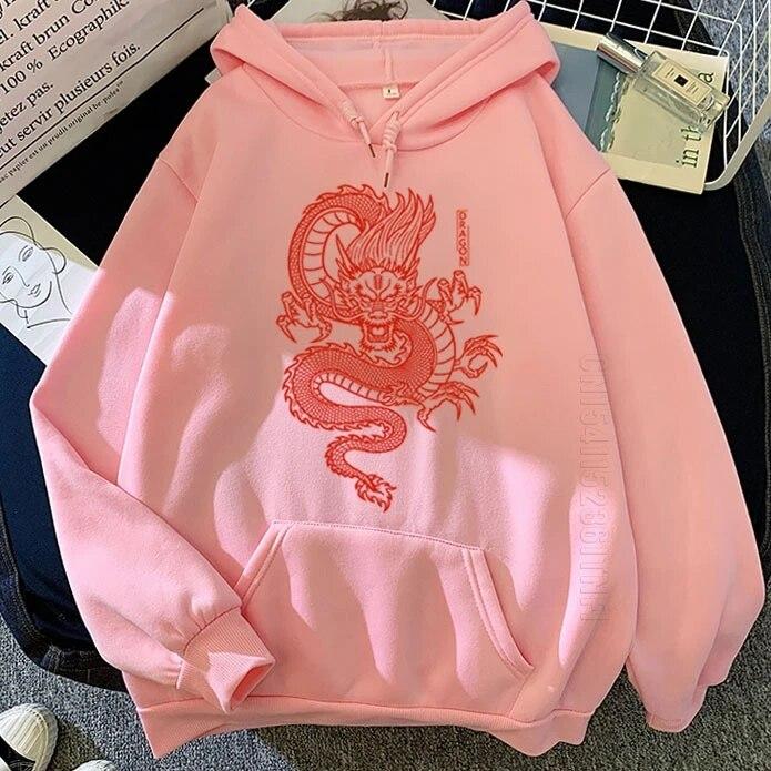 Mikiny Unisex Čínský drak s potiskem Mikina s kapucí Street Denně Ležérní Hip Hop Streetwear Unisex Harajuku Kabát s kapucí Velké velikosti Streetwear