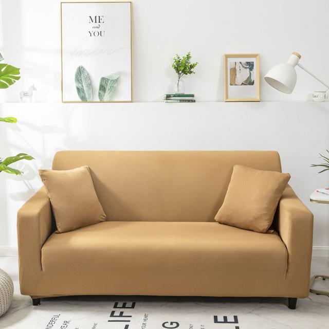 Nieuwe Effen Kleur Bank Meubelhoezen Woonkamer Elastische Bankhoes Hoekbankhoes Beschermhoes Stoelbeschermer 1 /2 /3 /4 Zits Meerdere Sets 1PC 90-140cm