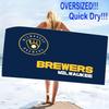 Milwaukee Brewers Logo Print Beach Towel, Large Soft Quick Dry Towel for Beach Camping Swimming