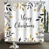 ZHL22Christmas Shower Curtain for Bathroom Waterproof Decoration with Hooks Weighted Lead Hem Heavy Duty Polyester Bath Curt2Ol%