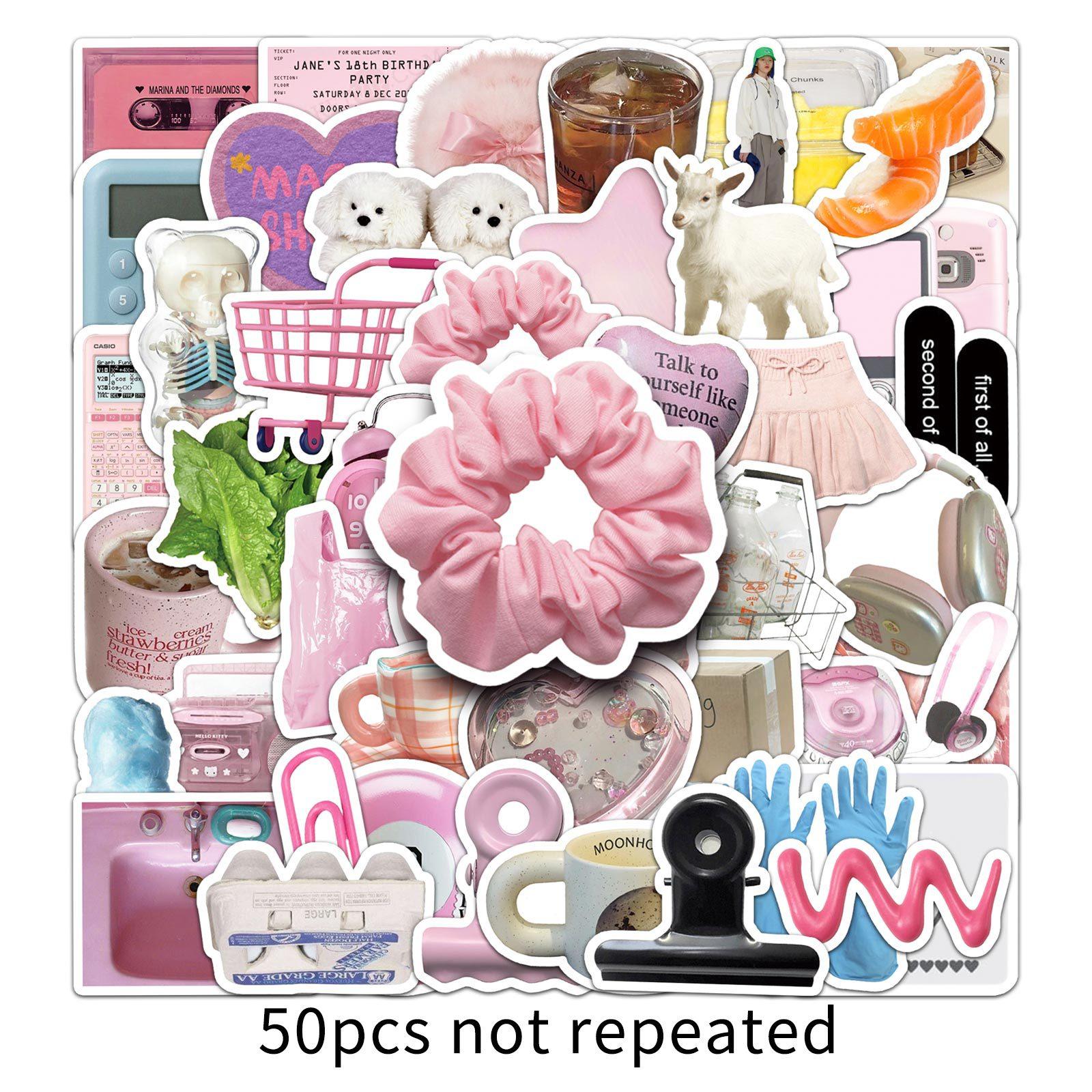 

50 корейских стикеров в стиле граффити, маленькие свежие, декоративные стикеры для Guka, для мобильного телефона, компьютера, планшета, для DIY