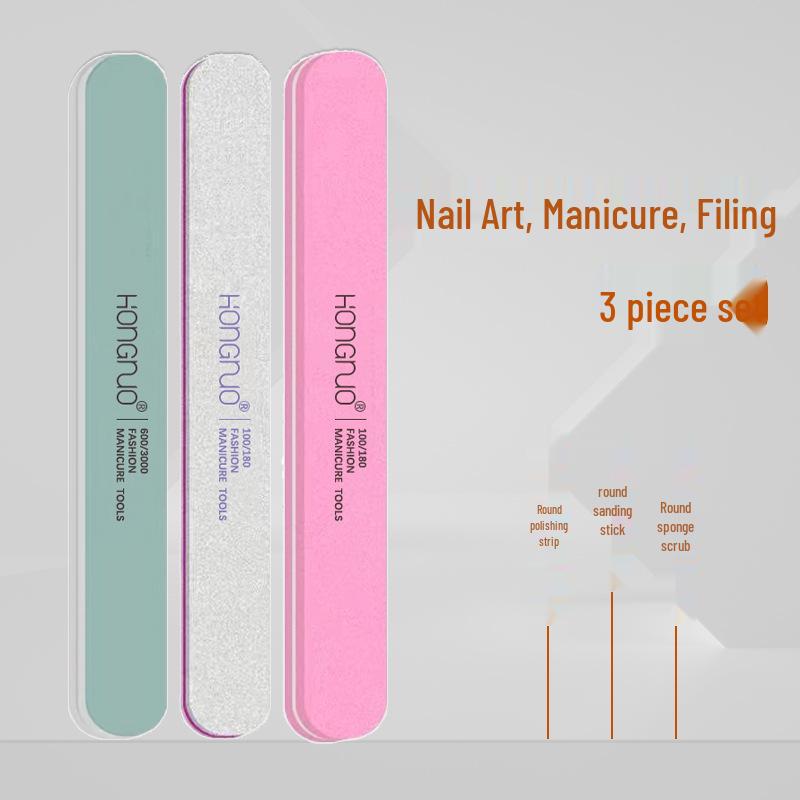 Nail File & Buffer Set: Double-Sided Grinding & Polishing Tool