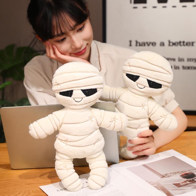 Trick Halloween Pumpkin Mummy Plush Toy Stuffed Horror Anime Figure Decor Pumpkin Light Throw Pillow Plush Toy Gift