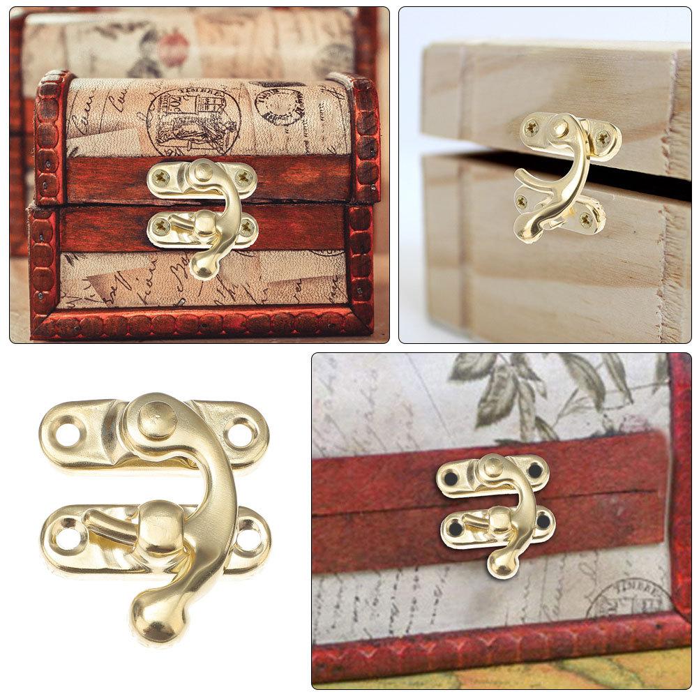 20pcs Wood Box Lock Hardware Hasp For Jewelry Cabinet Chest Brass Cabinet Diy Crafting Latch Metal Toggle Latch