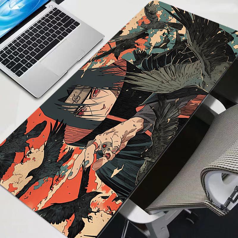 Uchiha Itachi Madara N-Naruto Uzumaki Tappetino per Mouse Professionale E-sport Giocatori Velocità PC Gaming Gomma Tastiera Scrivania Tappetino Mousepad