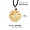 Ancient Gold Sand Eight-Treasure Compass Blessing Necklace - Chinese Retro Copper Alloy Jewelry