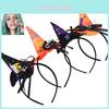 Halloween Witch Hat Headband Pumpkin Hair Hoop Spider Web Costume Party Props