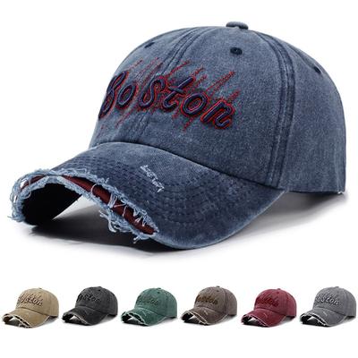 Vintage Men's Baseball Cap Women's Three-Dimensional Letter Embroidered Cap