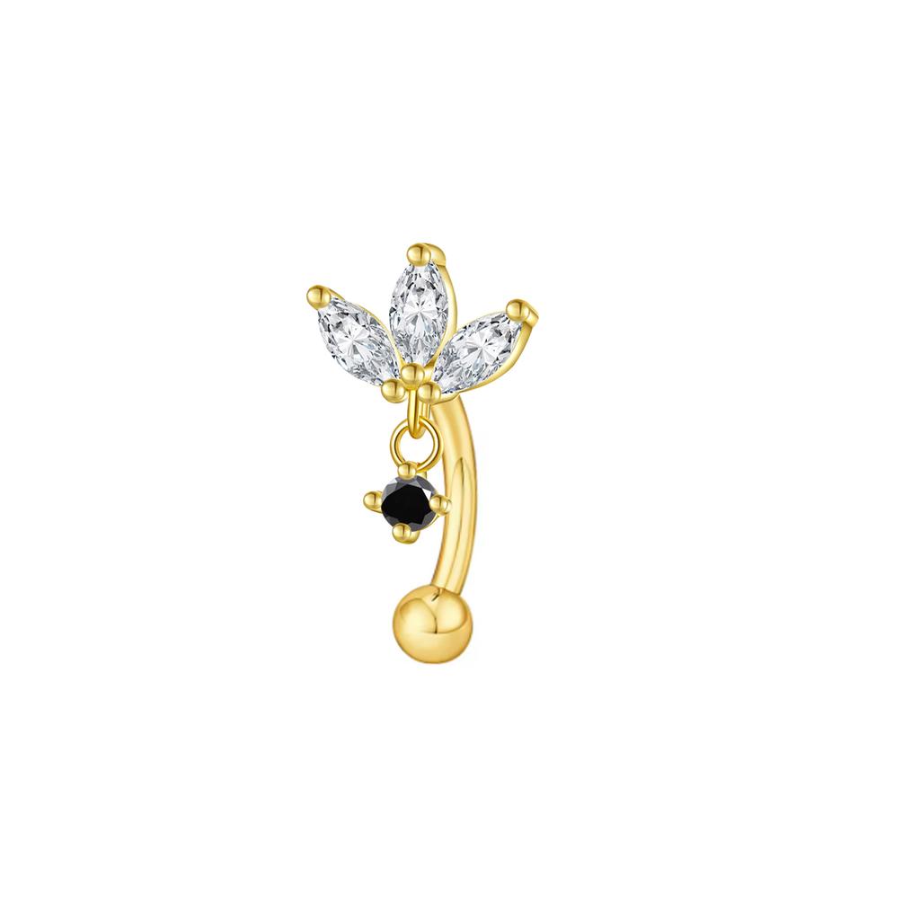 Rook piercing Butterfly Ear Cartilage Eyebrow Tragus Helix Piercing Stud Curved barbell Wholesale Body Jewelry