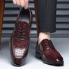 Fashion Men Oxford Shoes Luxury Crocodile Pattern Leather Shoes Lace-up Casual Business Wedding Party Shoes Business Formal Shoe