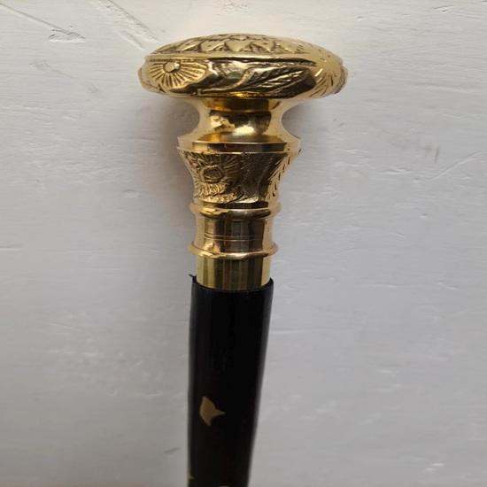 Victorian Brass Knob Walking Stick Handmade Rosewood Cane 93.98 cm Christmas Wedding Travel Father, Mother, Grandfather, Grandmother Gift