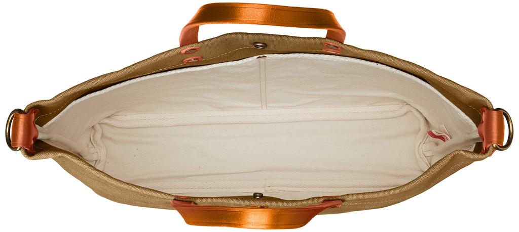 Real Mind Parque II Baumwoll-2-Wege-Umhängetasche, Hergestellt in Japan mit echtem Leder, Einzelschulter, Handtasche, A4-Größe, Senf