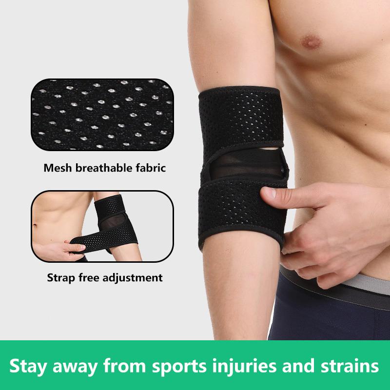 1Pc Sports Elbow Support Bandage Breathable Elbow Pads Basketball Volleyball Gym Adjustable Sports Safety Arm Sleeve Pads