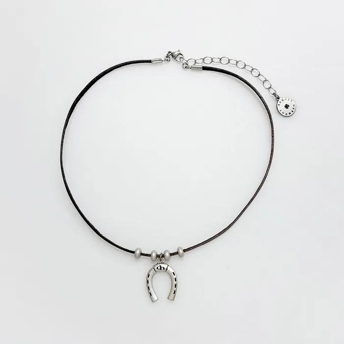 Vintage Horseshoe leather Choker