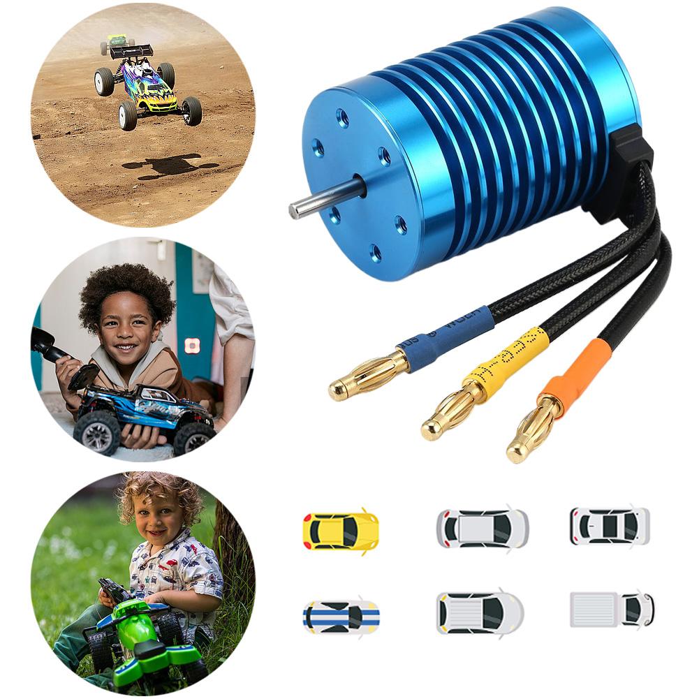 

3000KV/3300KV/3930KV/4370KV 540 Розмір 4 полюси Безщітковий двигун для 1/10 автомобіля RC # 3000KV