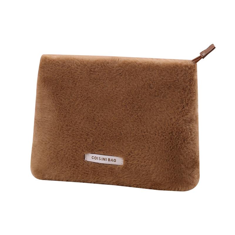 

Cosmetic Lovely Fluffy Bag Soft Rabbit Fur Pouch Trendy Travel Pouch Storage StyleD