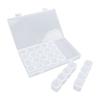 28 Compartments Nail Art Tool Box Transparent Jewelry Accessories Nail Tool Organizer with Snap Closure