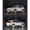 1/24 TOYOTA RAV4 SUV Sport Odlehčený slitinový miniaturní model auta na dálkové ovládání se zvukem a světlem, natahovací, kolekce, dárek pro chlapce