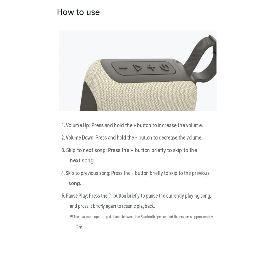 Bluetooth Square Portable Speaker 3W