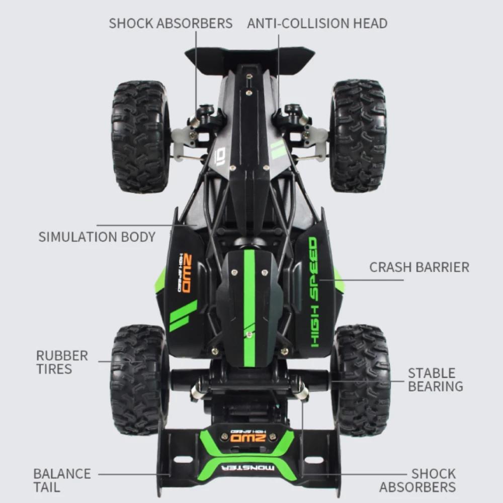 Non-Toxic Rc Car Drift 1/18 High Speed Car Radio Control 15Km/H Off Road Remote Control Car Trucks Buggy Toys For Children Kids Gift