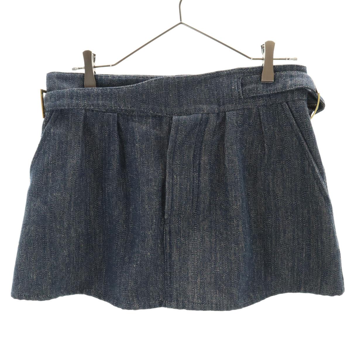 

MARNI Сделано в Италии Мини-юбка из смесового льна 38 Индиго Женская Б/У