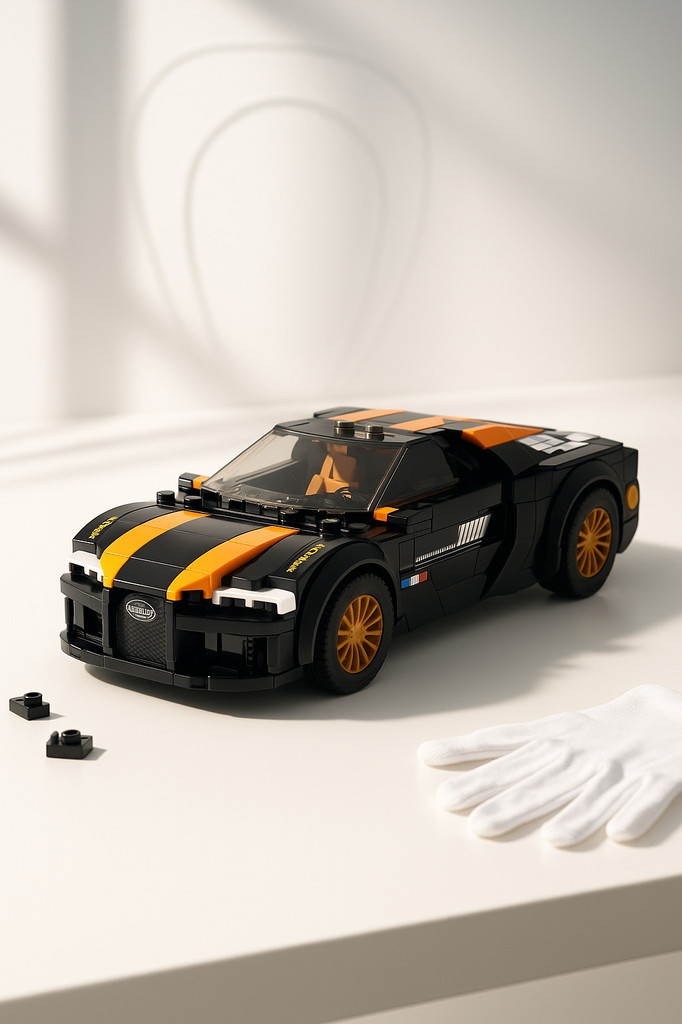 MOULD KING Speed ​​Champion Bugatti Chiron 300 Supercar 27055 zestaw do budowania zabawka model kolekcjonerski blok samochodowy prezent dla dzieci 8+(386 sztuk)