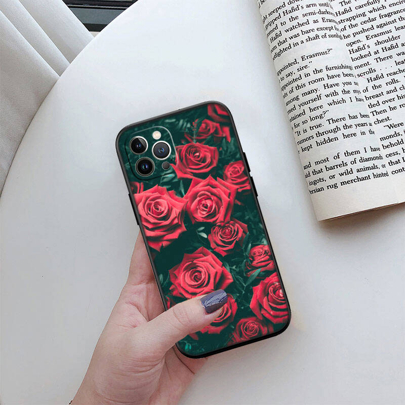 MH131 Roses Flower Phone Shell Case for iPhone 7 8 11 12 13 14 15 16 17 16E XS Pro Max XR X SE Air