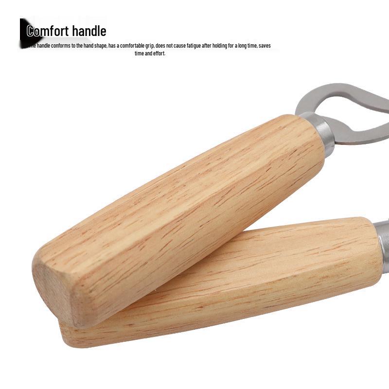 Wooden Handle Stainless Steel Beer Bottle Opener