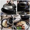 0.9L Ceramic Clay Pot Cooking Casserole soil Japanese Stew Soup Pot With Lid Earthenware Hot Pot Stockpot Dish Pan Cookware