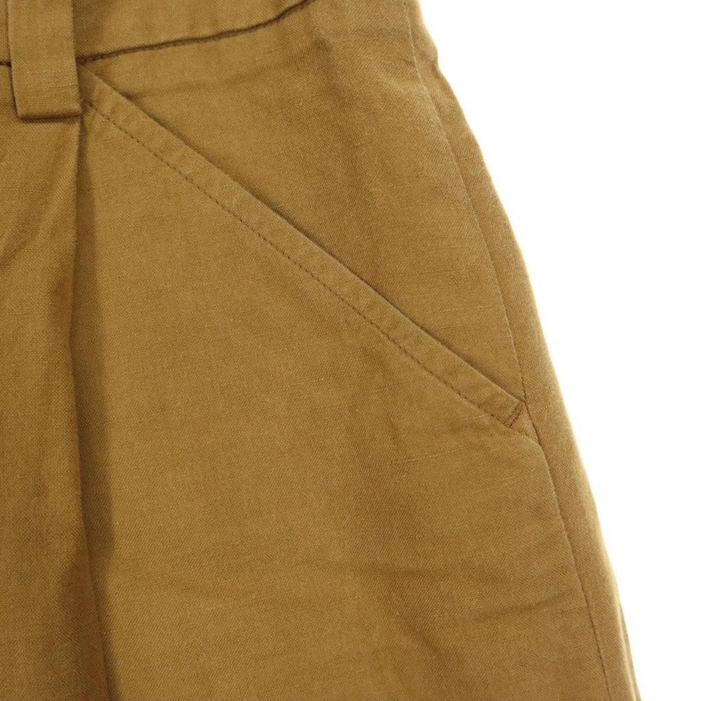 MARGARET HOWELL Made In Japan Linen Mixed Cotton Pants Brown Women Used