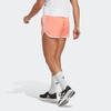 Adidas SS23 Three-Stripe Elastic Waist Sports Shorts Women Bottoms Coral-Pink HY5430
