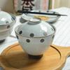 Japanese Korean Style Creative Tableware Set with Lid Rice Bowl Soup Bowl and Cover