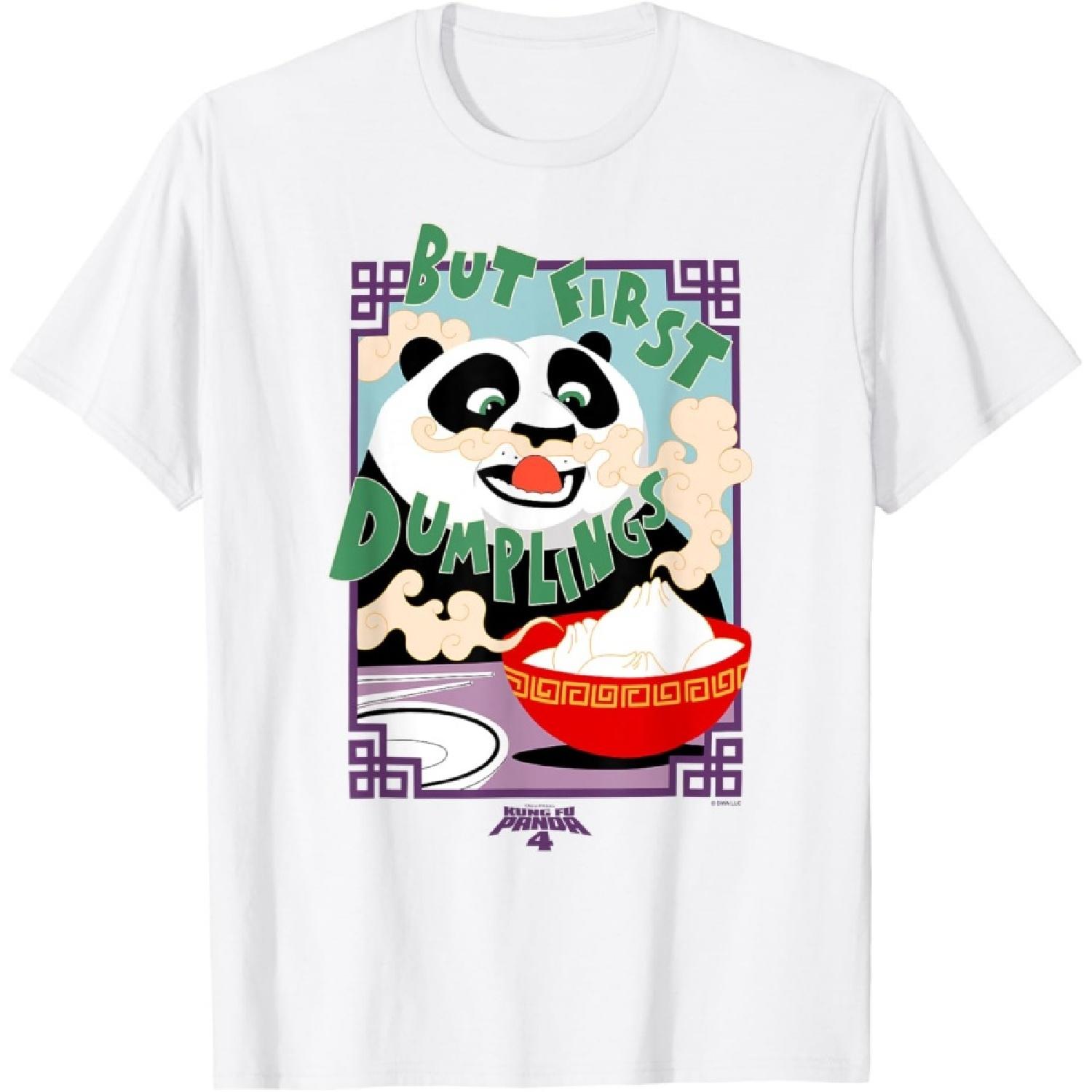 Кунг-фу Панда 4 Но сначала пельмени Портрет По с пельменями Футболка S